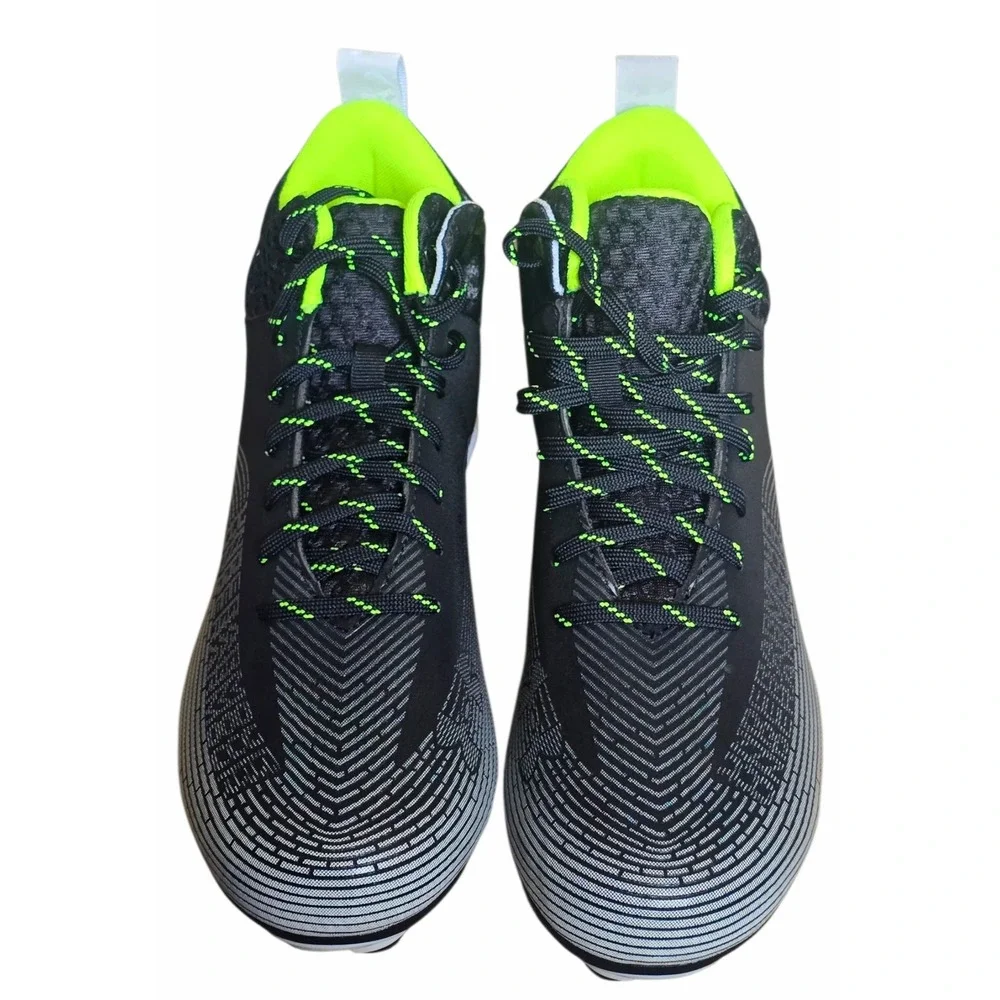 Under Armour Hammer MC 2.0 Men Shoes Sz 8 White Black Lace-Up Football Cleats‎